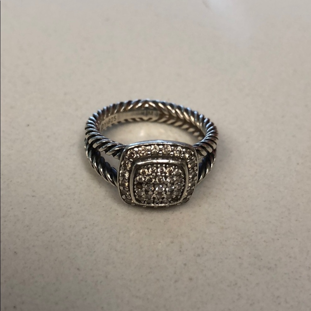 David Yurman Petite Albion Ring Pave Diamonds